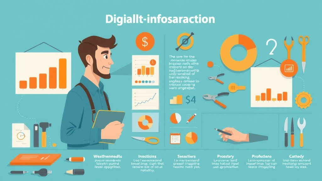 vergelijking ict vs handarbeid vaardigheden, schematische visualisatie met digitale en handwerk iconen