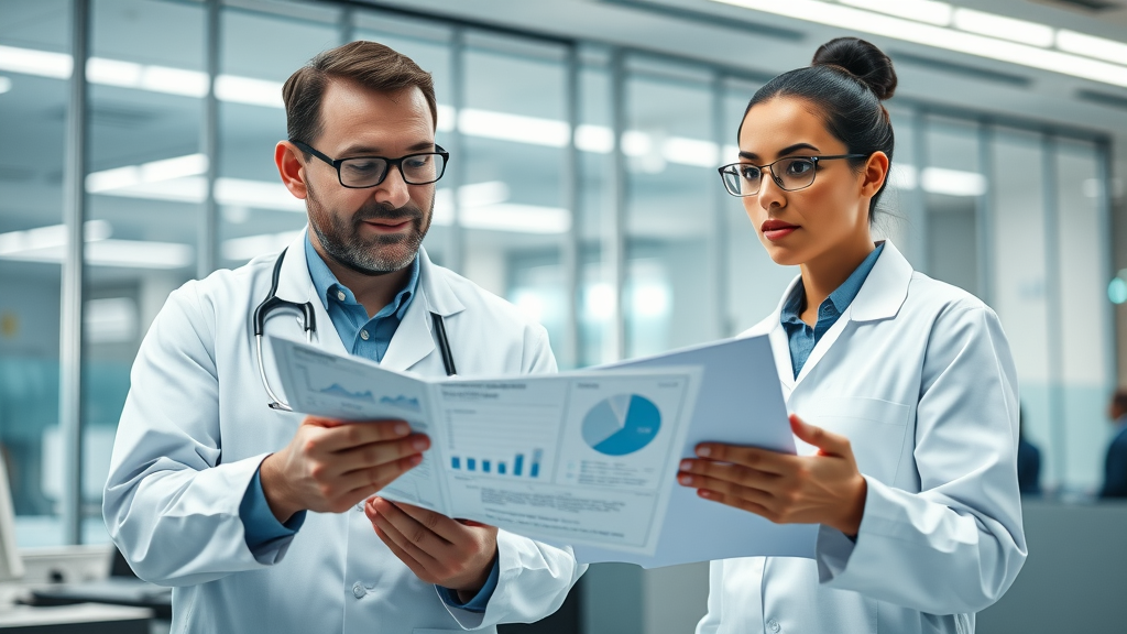 Professional health workers analyzing health survey results in Noorder Kempen risk factors