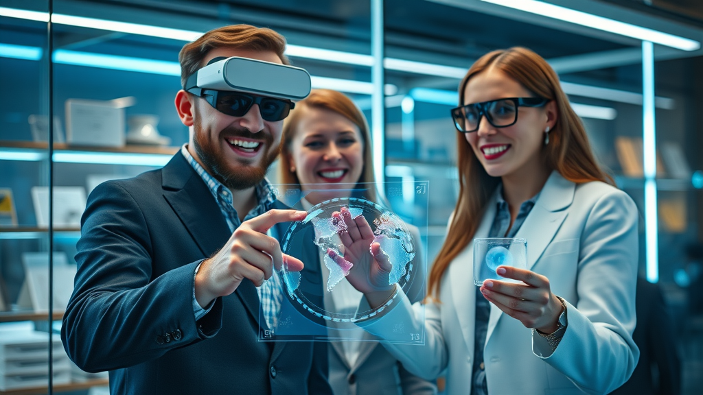 Impact van digitalisering op toekomst toerisme België: professionals werken met AR/VR technologie