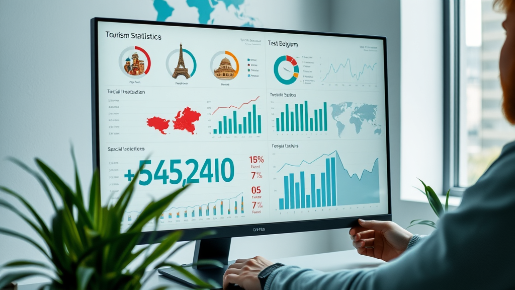 Toekomst toerisme België cijfers: dashboard met Belgische toerismestatistieken
