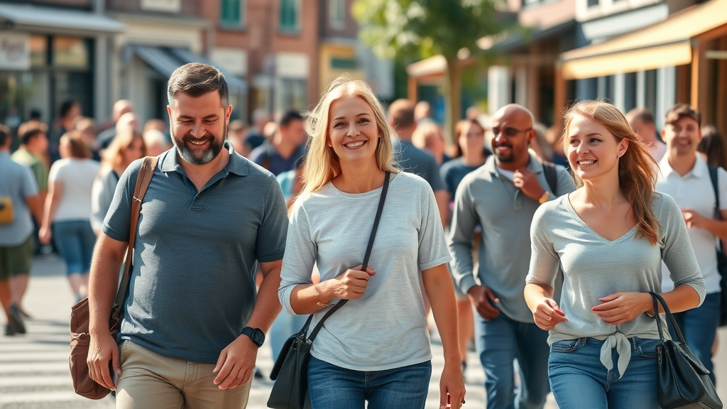 Diverse familie in het centrum bevolkingsopbouw noorder kempen belgie, verschillende generaties, dagelijkse dynamiek