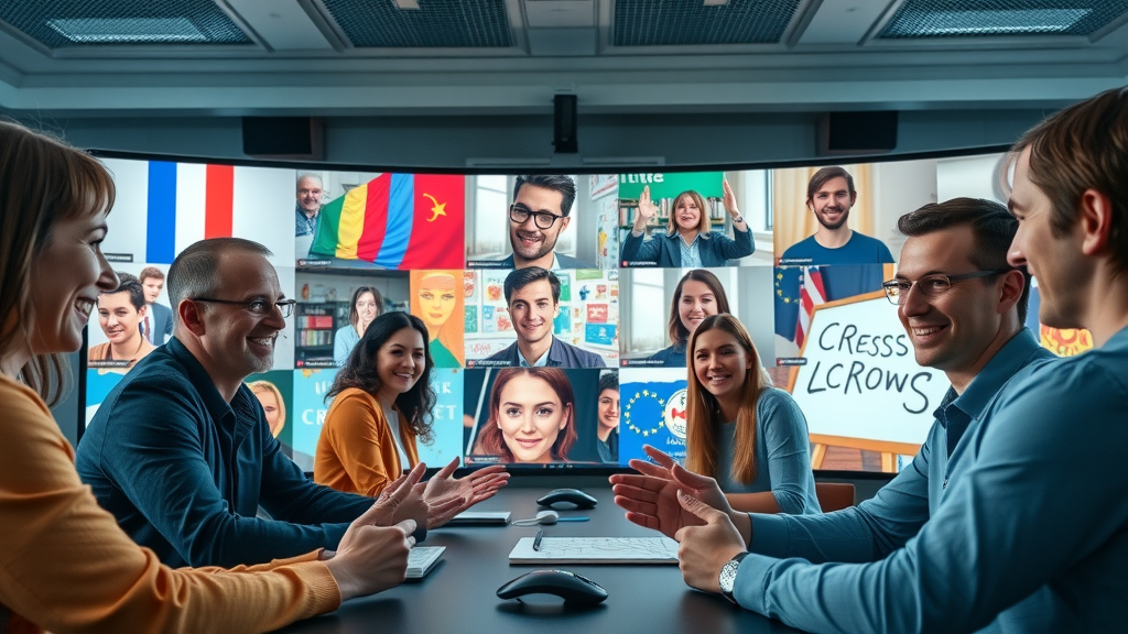 creatief europa, internationale samenwerking culturele en creatieve sector, optimistische teambespreking