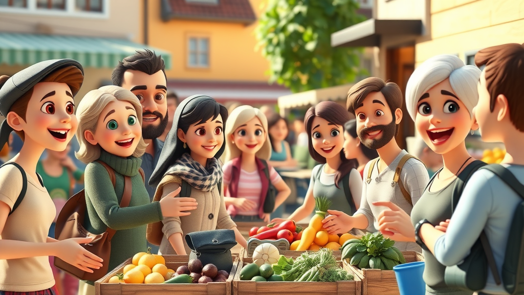 Community marketplace in Noorder Kempen showing social and economic vibrancy