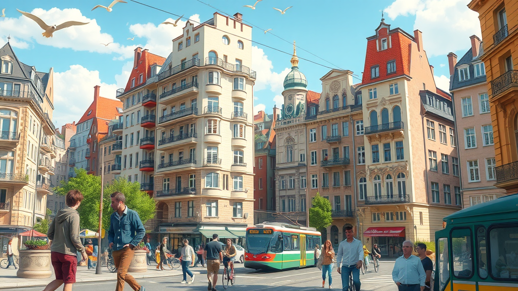 high-density Belgian cityscape, city centre, urbanization noorder kempen belgium