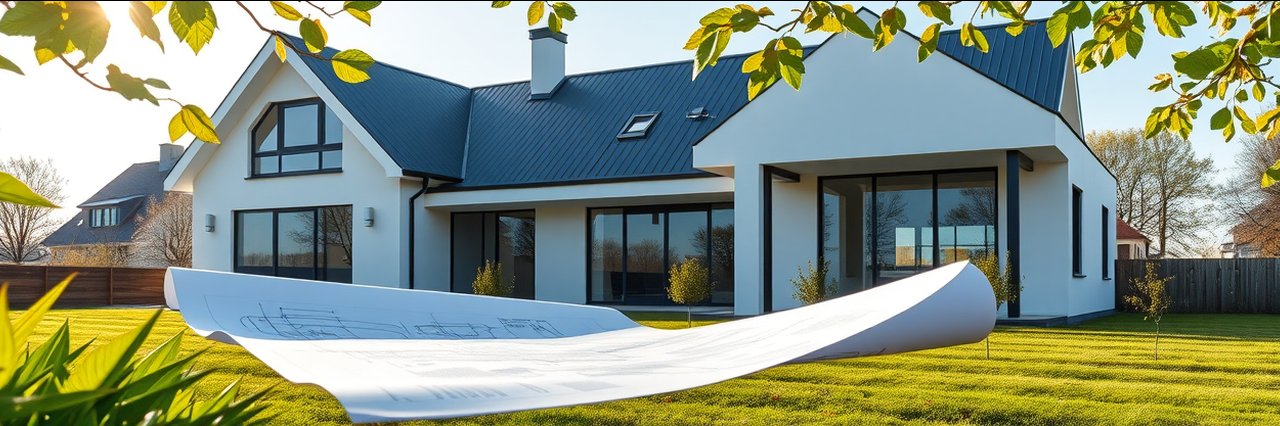 van bouwplan tot droomhuis.in hoogstraten – Modern family home with blueprints in scenic Belgian setting