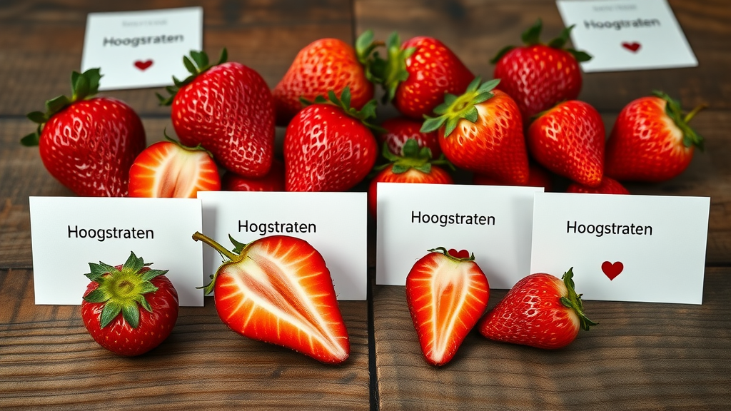 Hoogstraten aardbeien naast gewone aardbeien: kleur en sappigheid vergelijken