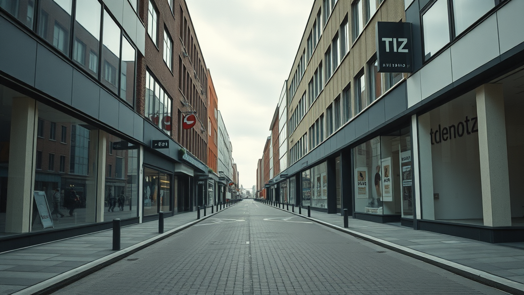 verlaten winkelstraat moderne Nederlandse architectuur fysieke winkel uitdagingen toekomst