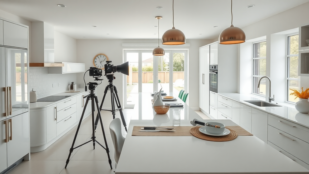 Professionele fotoreportage verkoop stijlvol keukeninterieur met natuurlijk daglicht