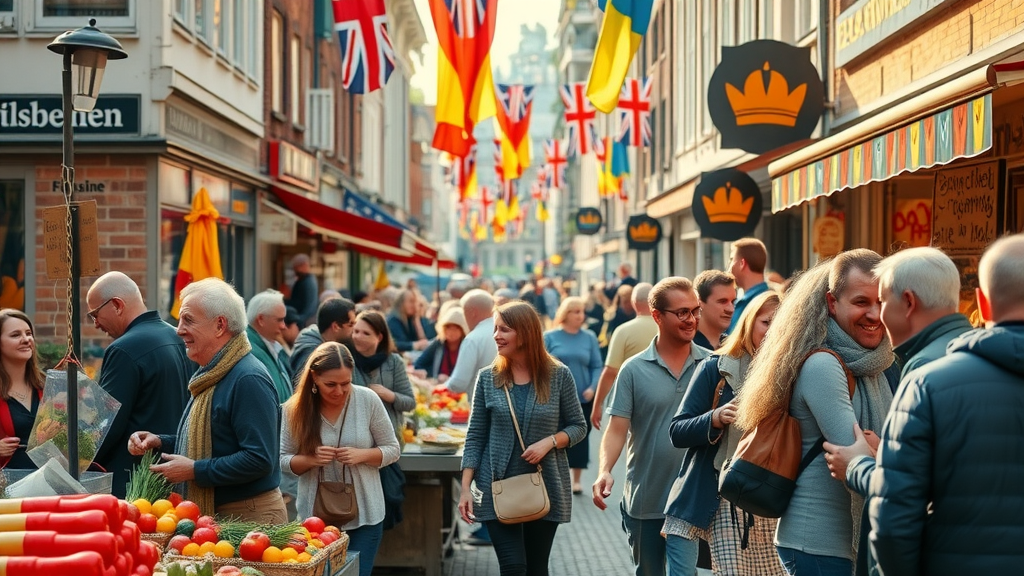 vibrant street market, Noorder Kempen, local culture, urban development, urbanization noorder kempen belgium