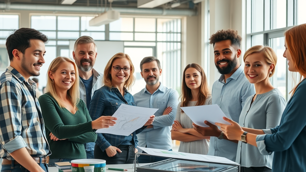 is de creatieve sector toekomstbestendig, creatieve professionals samenwerken in moderne kantooromgeving