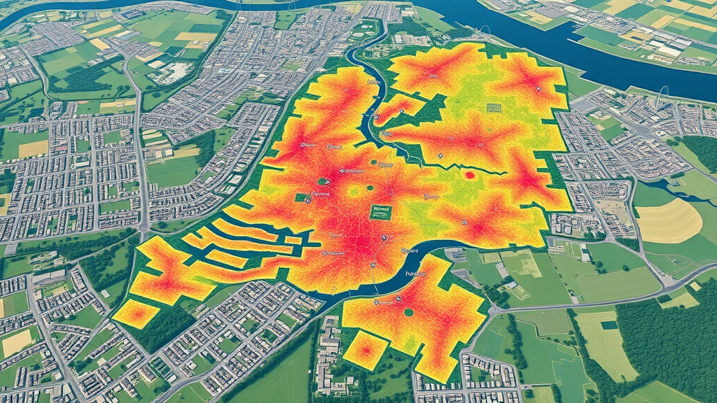 Dynamic map showing population density Noorder Kempen with urban growth and community hotspots